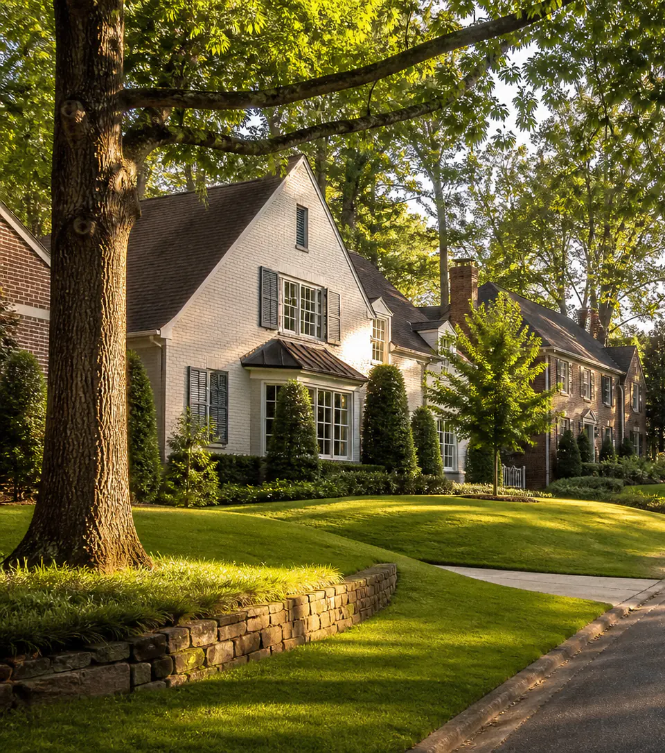 Representative Central Alabama neighborhood imagery inspired by Greater Birmingham