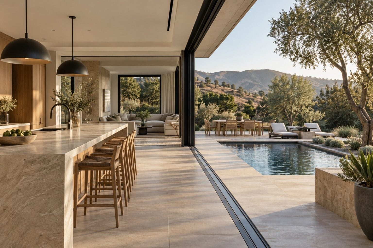 Tree-lined Southern California neighborhood with modest homes